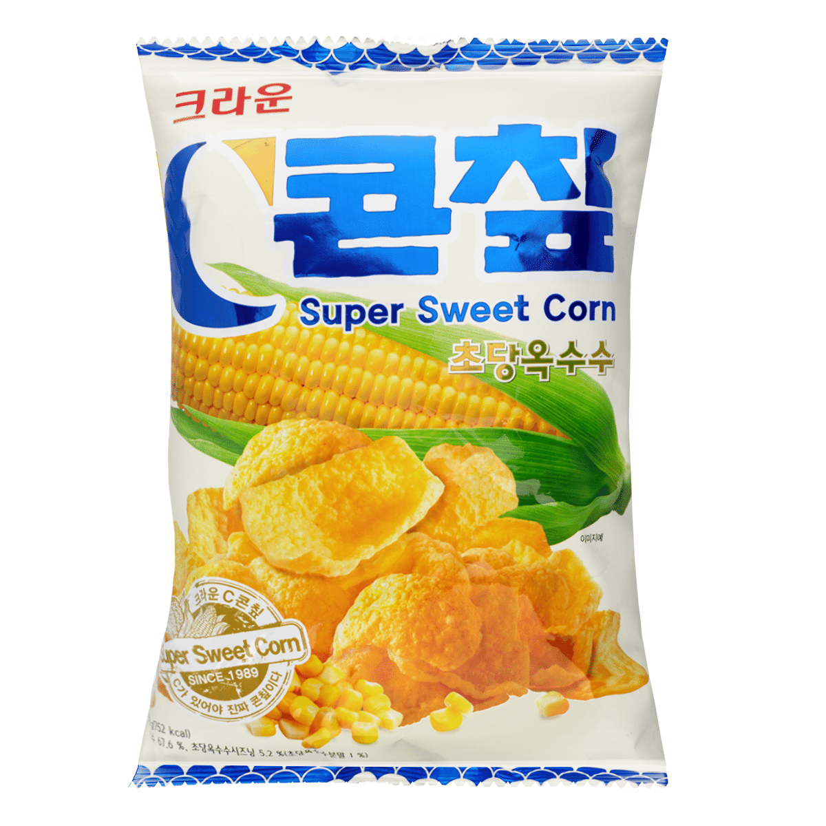 クラウンコーンチップス スイートコーン味 148g – 韓国のスーパー