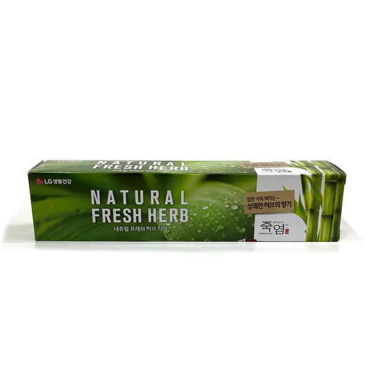 LG Bamboo Salt Natural Fresh Herb Toothpaste - Woori Marketplace