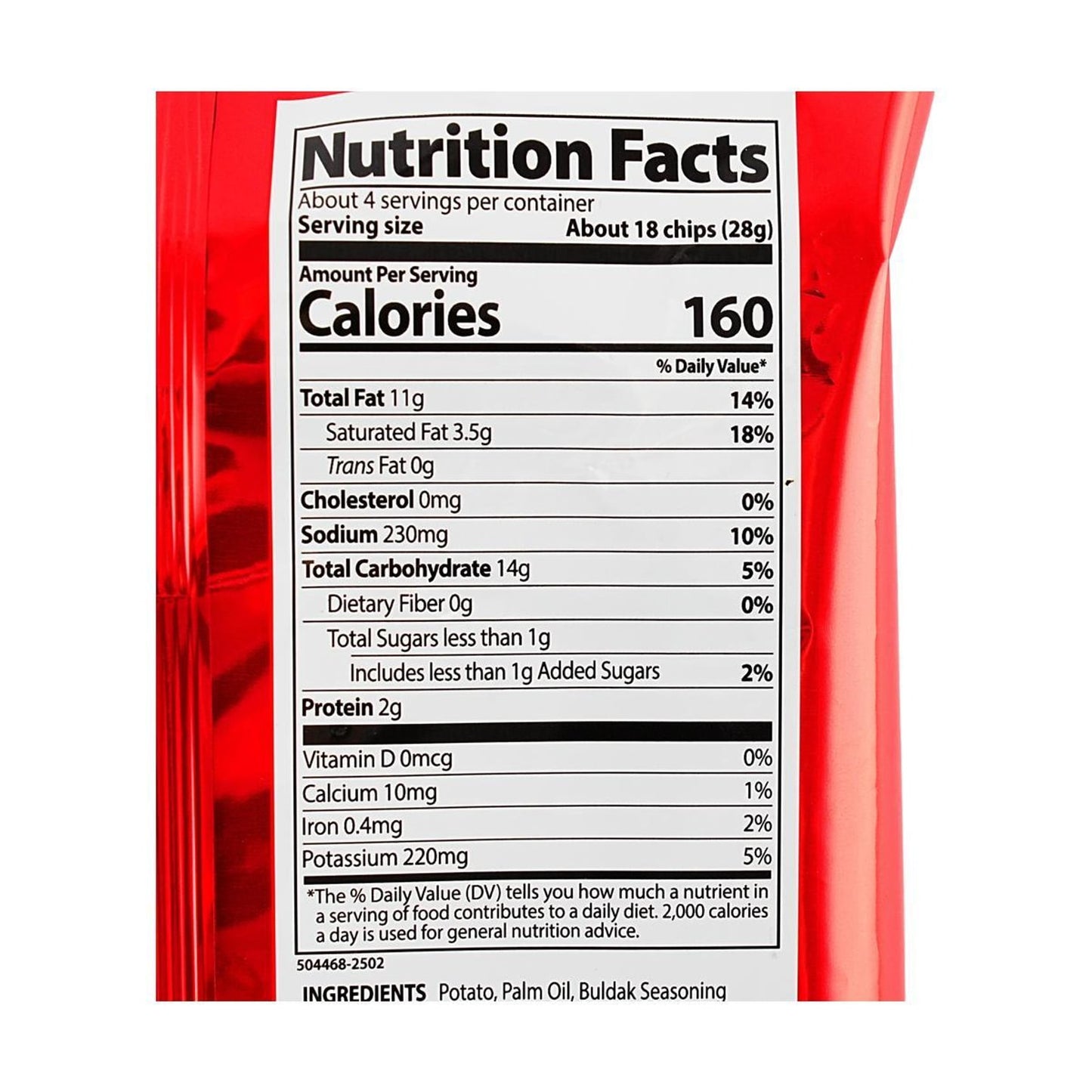 Samyang Buldak Potato Chips Original