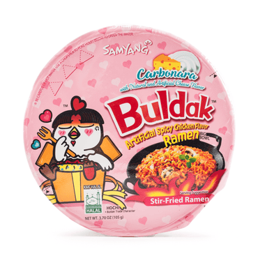 Samyang Buldak Ramen Bowl Carbonara Hot Chicken Flavor