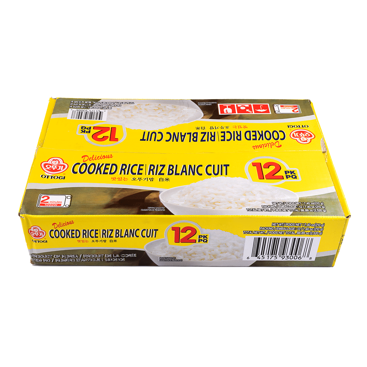Otoki Cooked White Rice Bowls 12packs