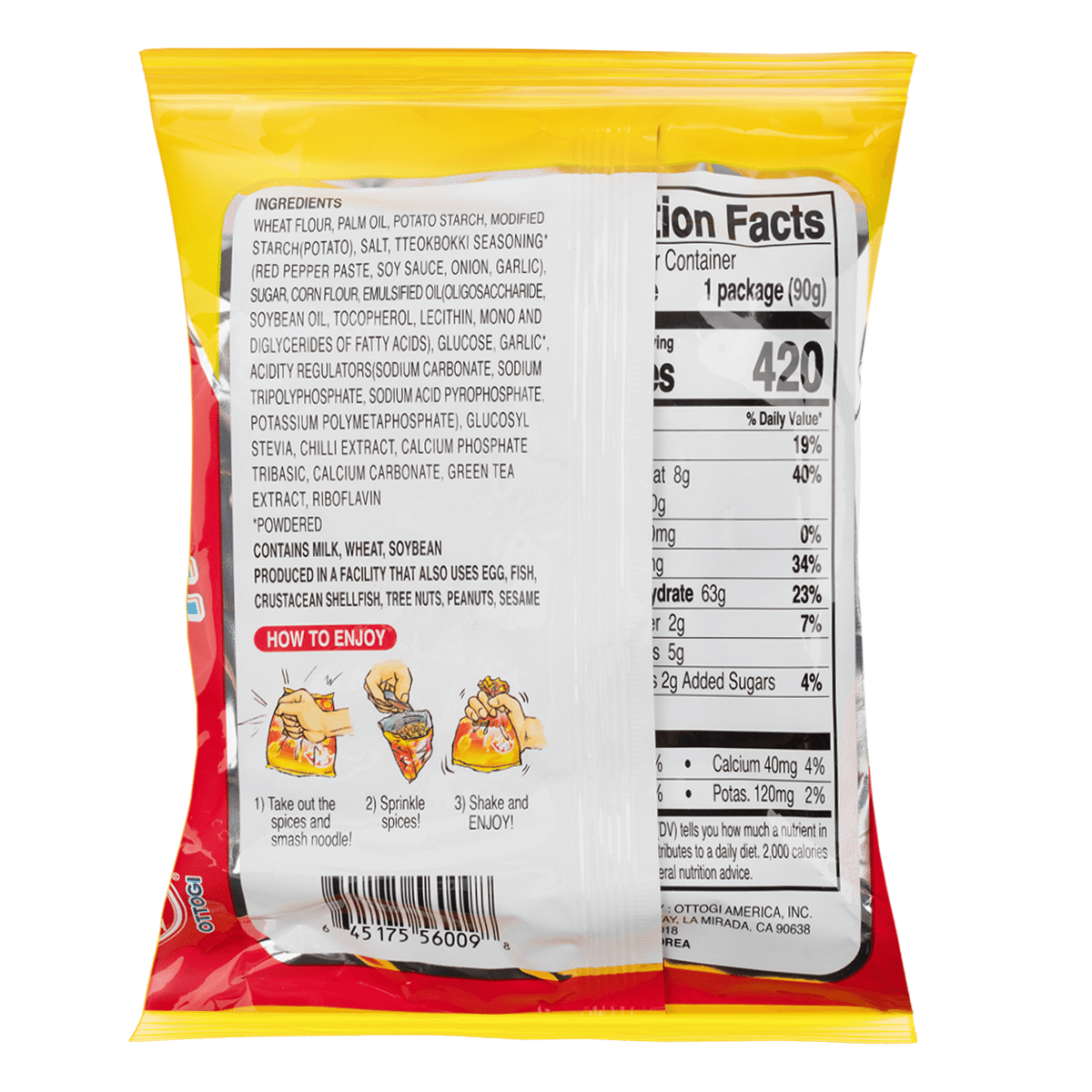 Otoki Ppushu Ppushu Noodle Snack Tteokbokki Flavor