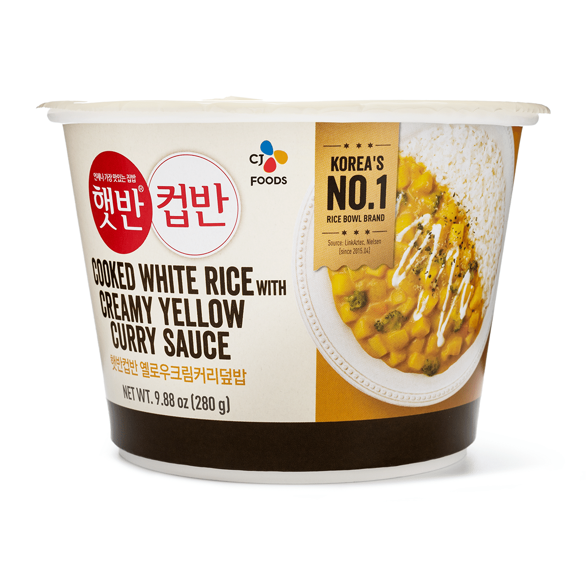 CJ Cooked White Rice with Creamy Yellow Curry Sauce