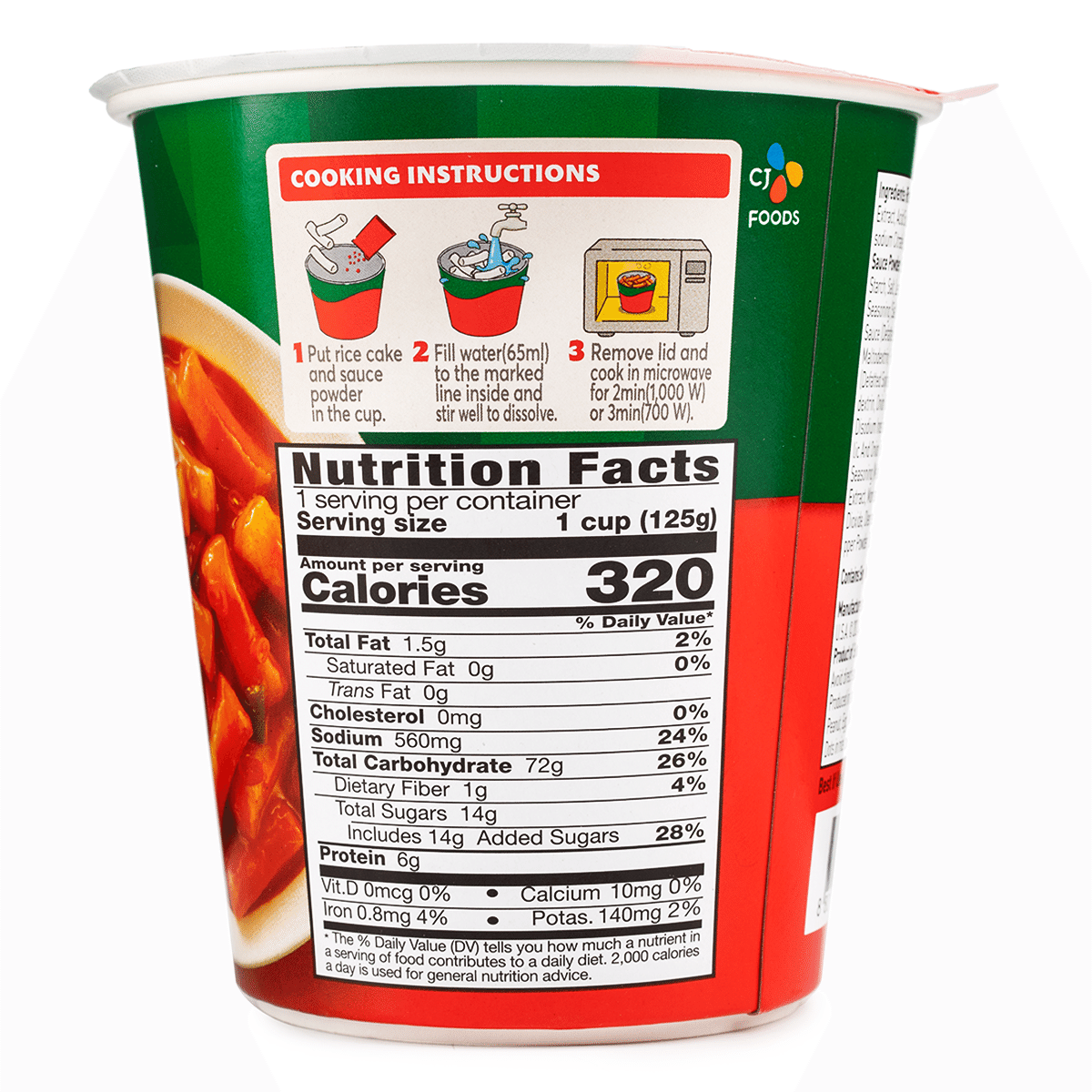 Bibigo Tteokbokki Cup Spicy Flavor