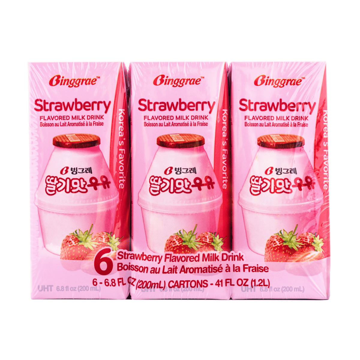 Binggrae Milk Drink Strawberry Flavor