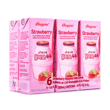 Binggrae Milk Drink Strawberry Flavor