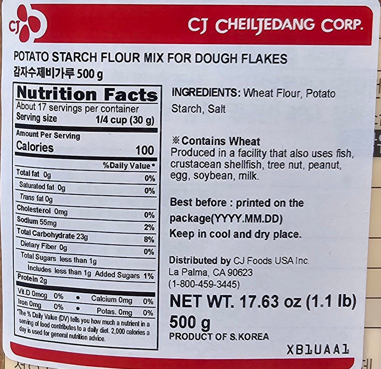 CJ Beksul Potato Starch Flour Mix for Dough Flakes