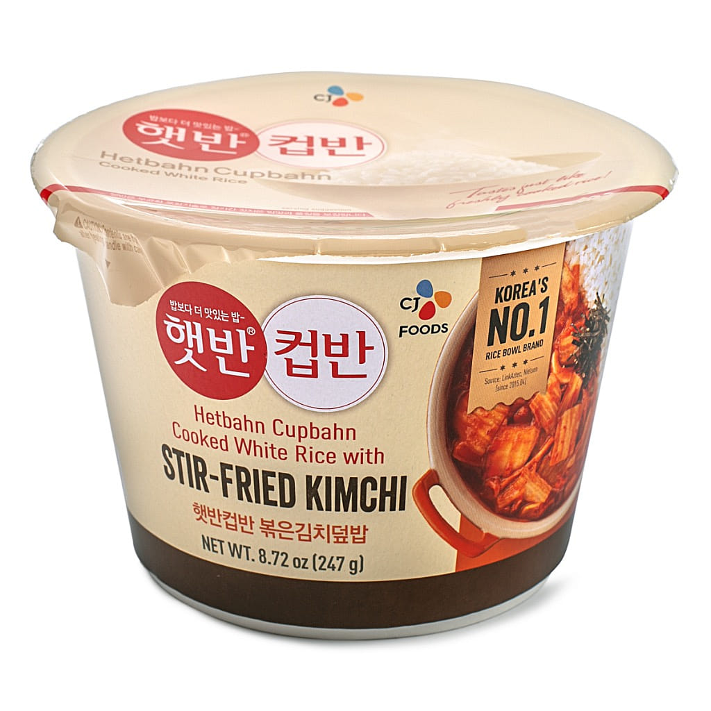 Cj Cooked Withe Rice CJ White Rice with Stir-Fried Kimchi 247g – Woori Marketplace