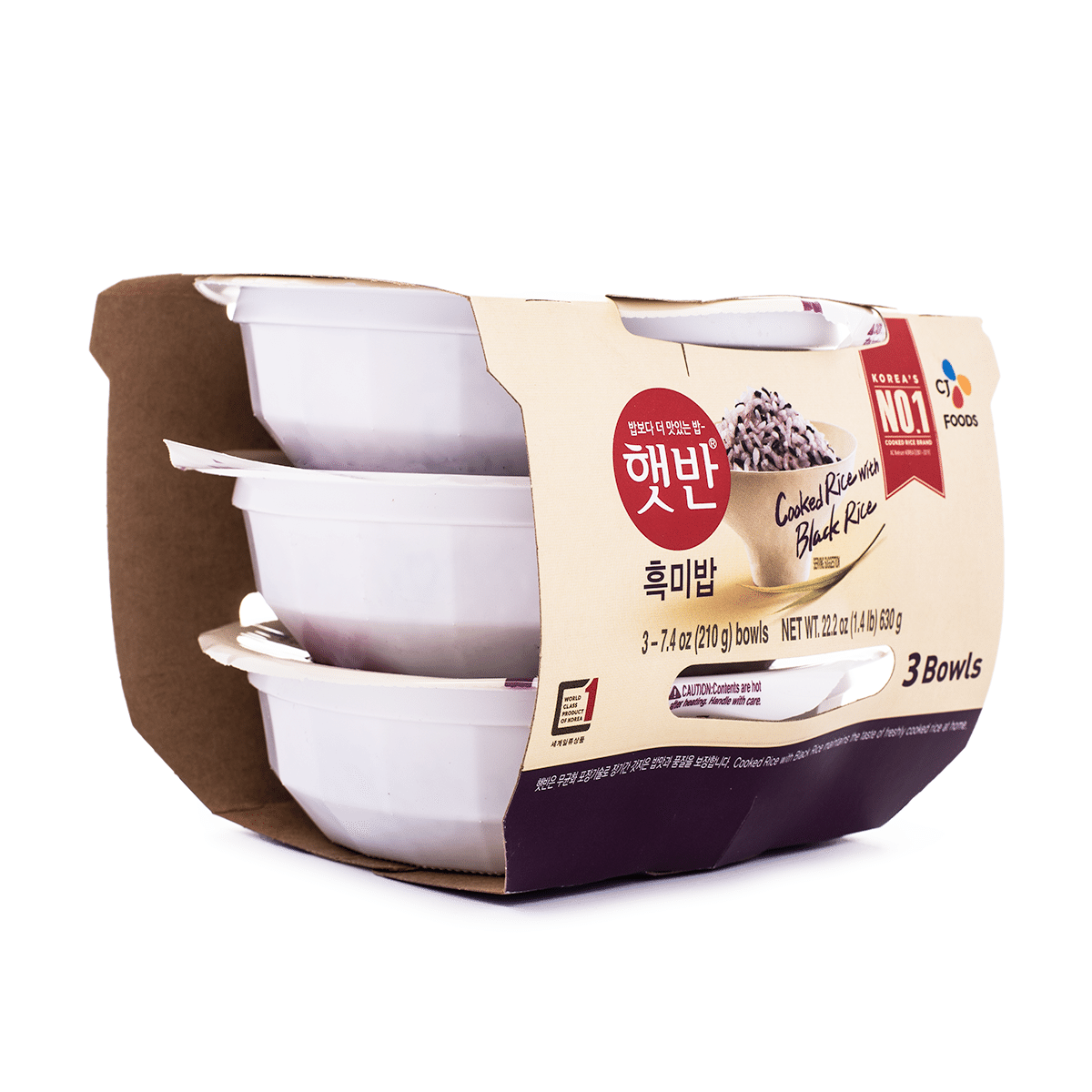 CJ Hetbahn Cooked Rice with Black Rice Bowls 3packs