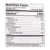 Nutrition Facts label for Haitai Matdongsan Peanut Crunch Snack, detailing calories and nutrients per serving.