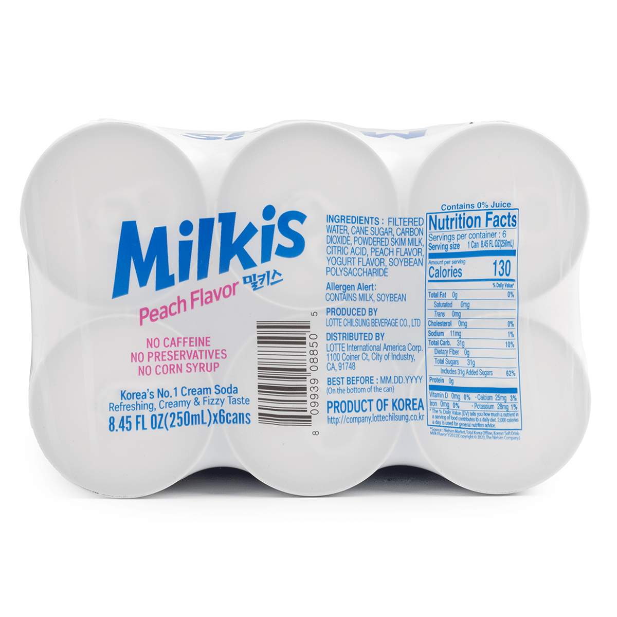 Lotte Milkis Peach Flavor