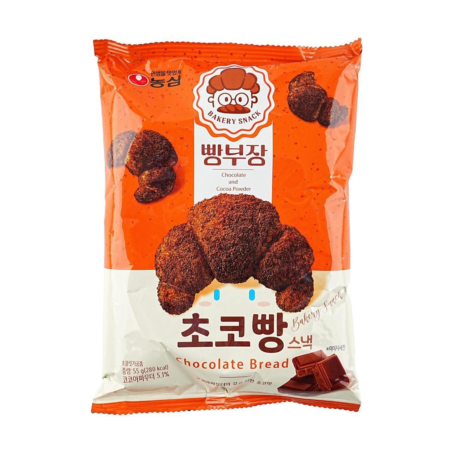 Nongshim Ppang Bujang Chocolate Flavored Roll Snack