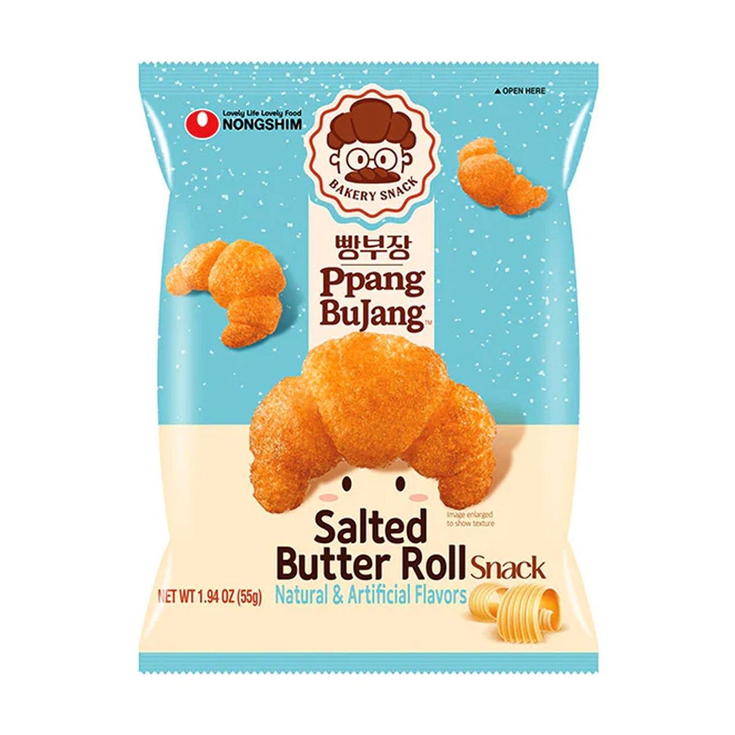 Nongshim Ppang Bujang Salted Butter Roll Snack