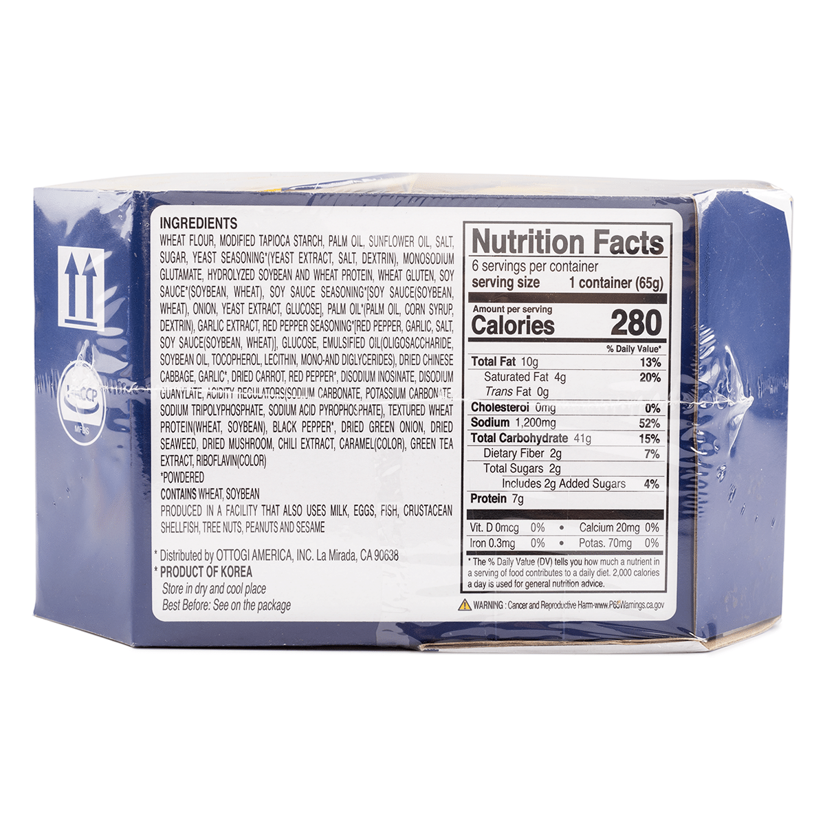 OTOKI] Jin Ramen Mild Flavor Cup Noodles 65g x 6 Pack – Korean