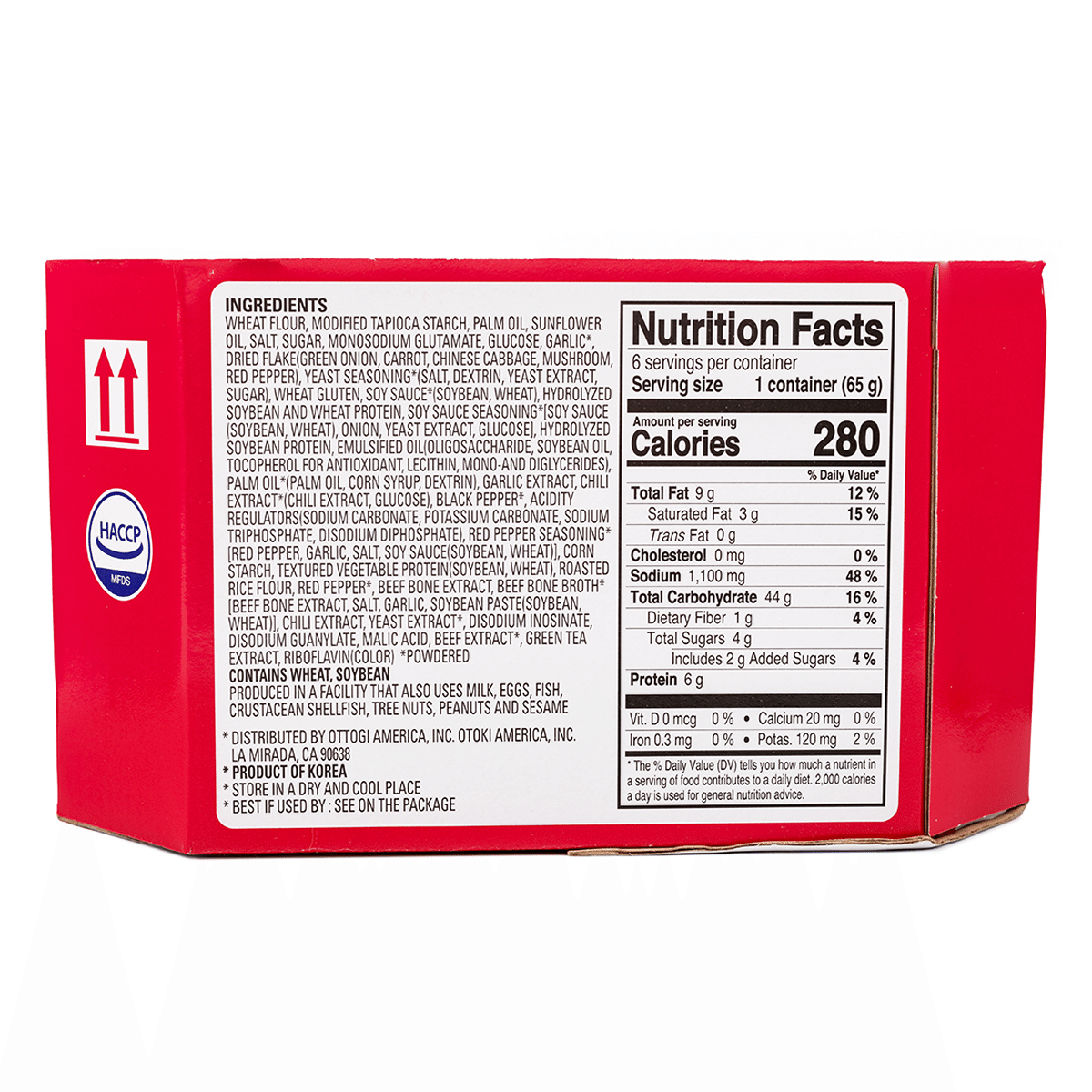 OTOKI] Jin Ramen Spicy Flavor Cup Noodles 65g x 6 Pack – Korean