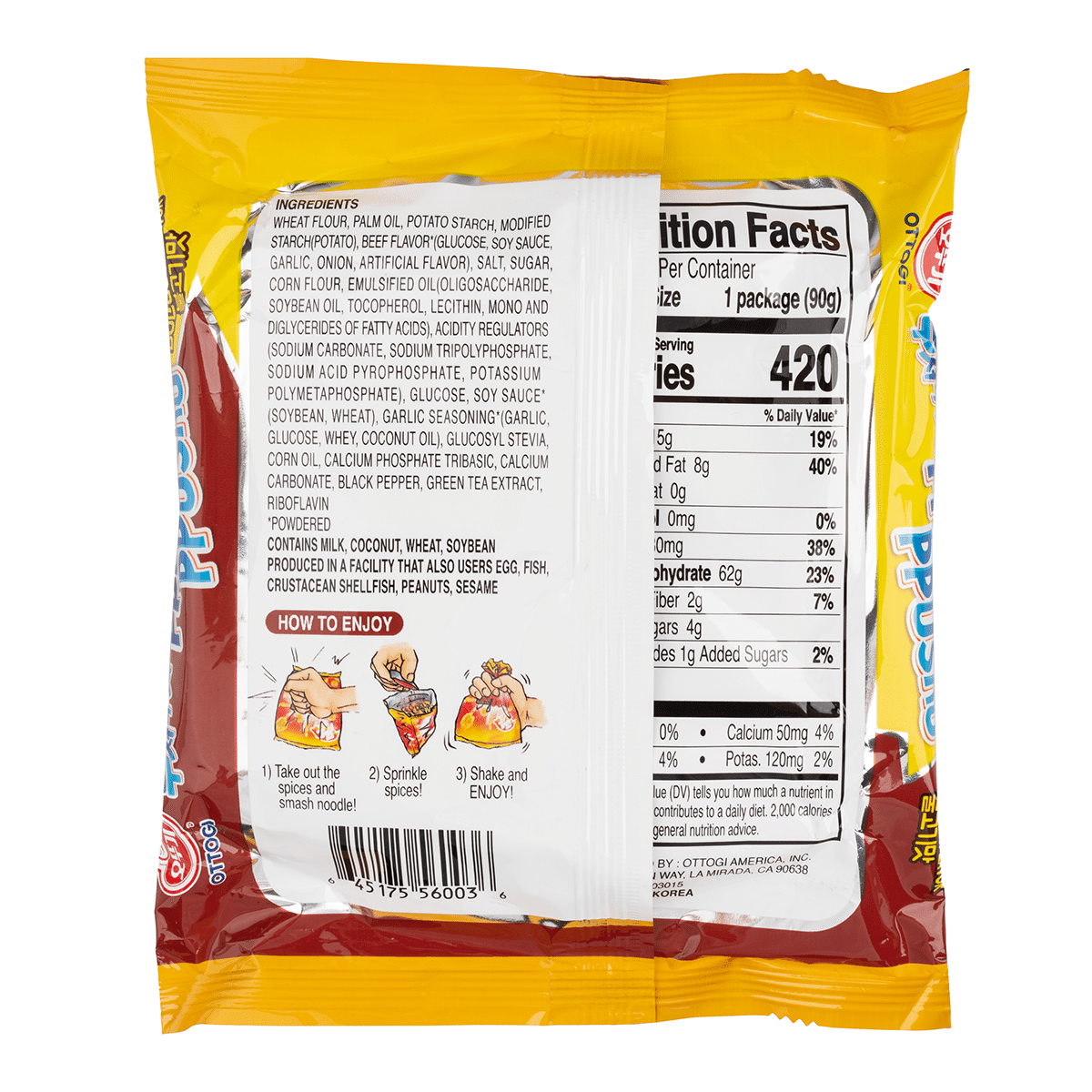 Otoki Ppushu Ppushu Noodle Snack – Bulgogi Flavor, 90g | Sweet