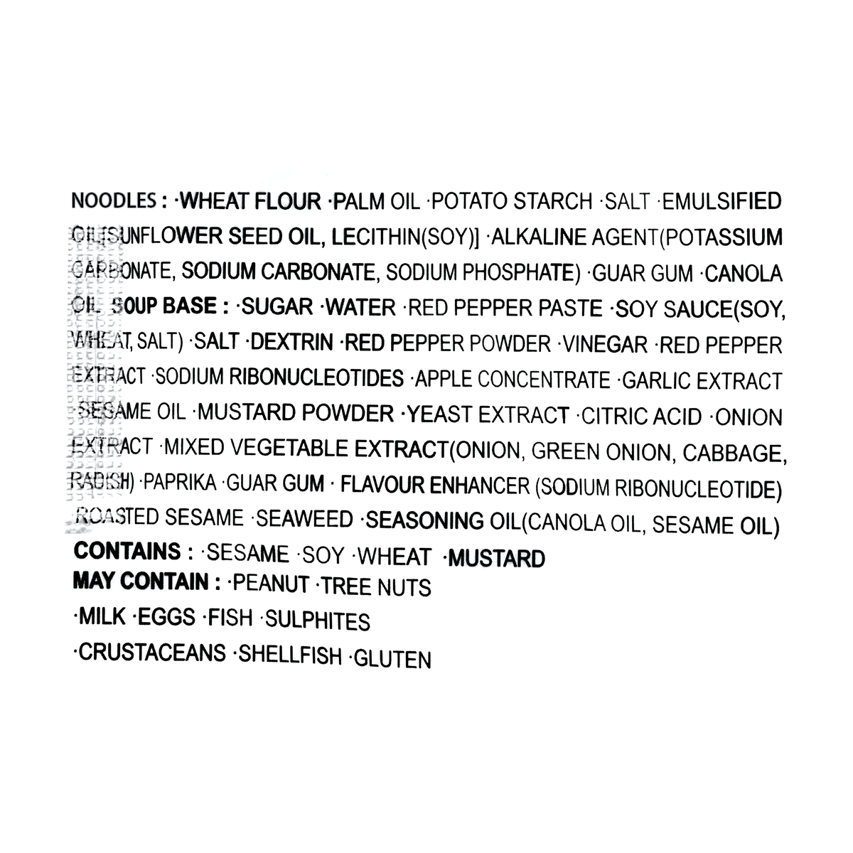 Paldo Bibimmen Instant Noodles, Spicy Korean Flavor