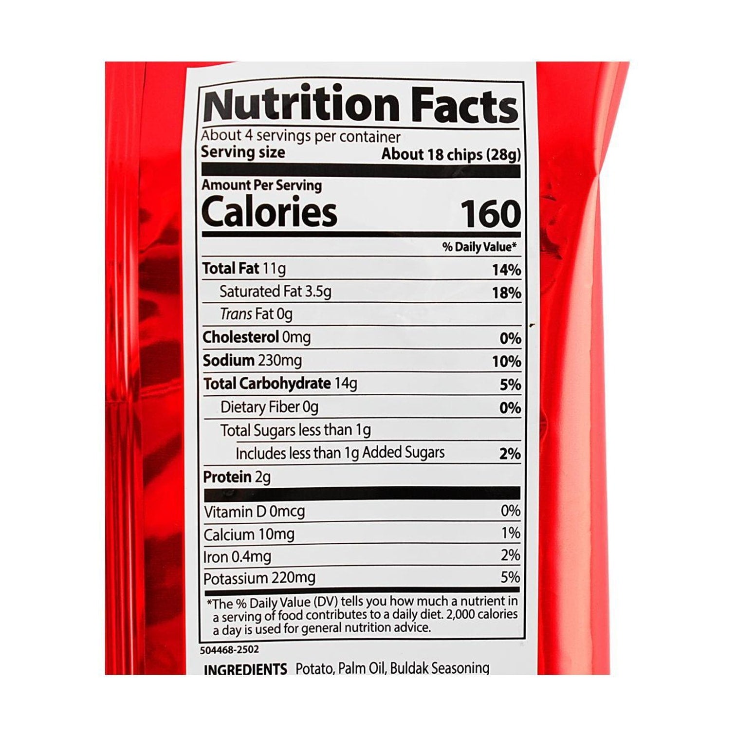 Samyang Buldak Potato Chips Original