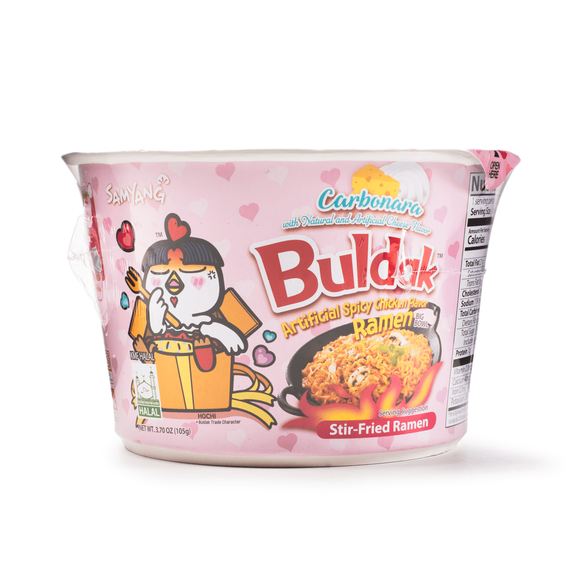 Samyang Buldak Ramen Bowl Carbonara Hot Chicken Flavor