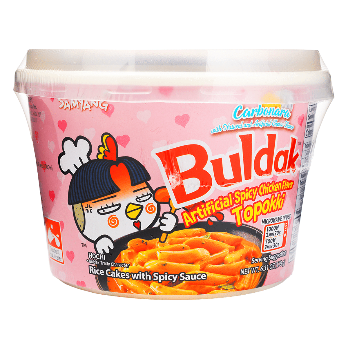 Samyang Buldak Topokki Bowl Carbonara Hot Chicken Flavor
