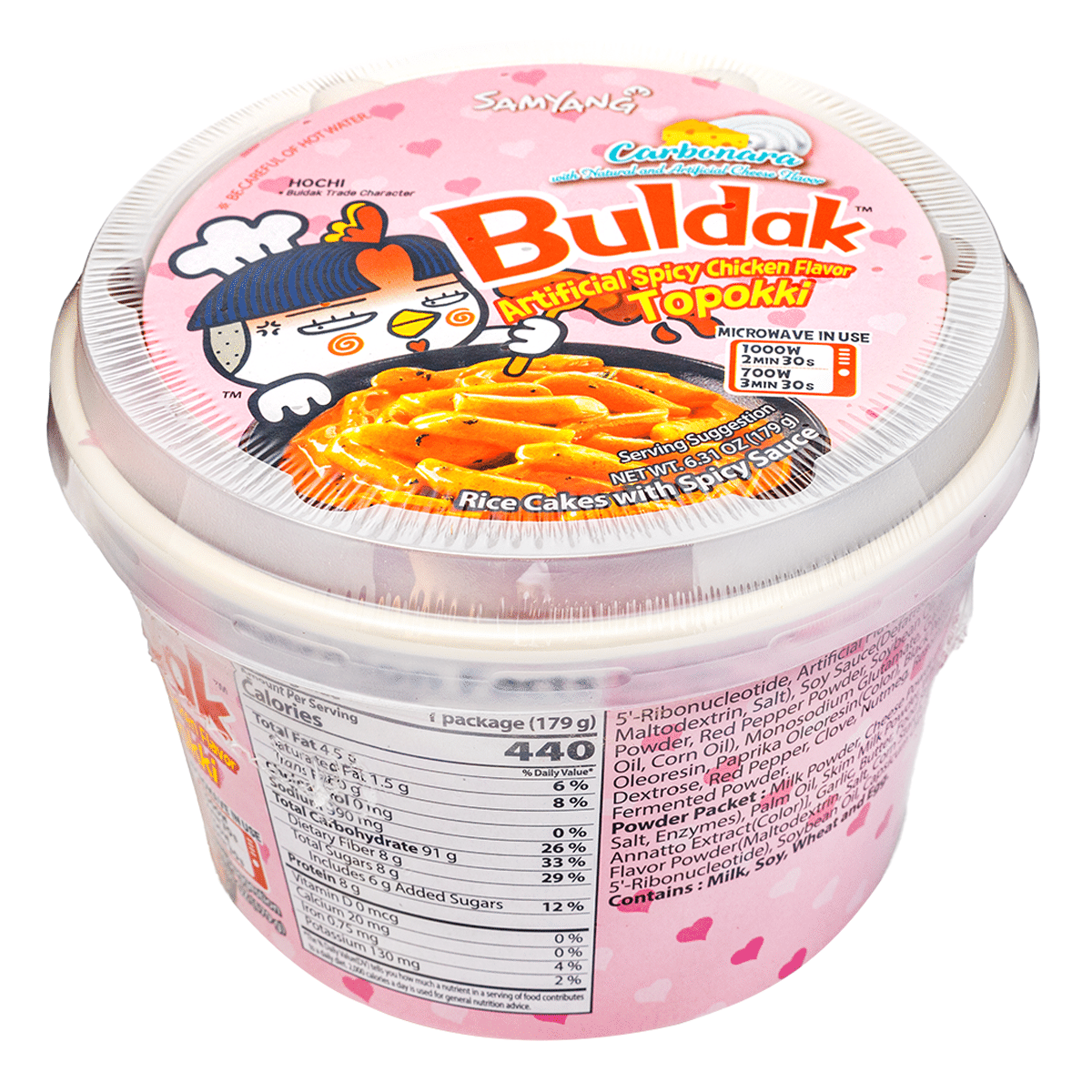 Samyang Buldak Topokki Bowl Carbonara Hot Chicken Flavor